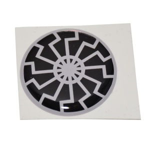 Aufkleber Schwarze Sonne rund/klein schwarz/grau Aufkleber Schwarze Sonne rund/klein schwarz/grau